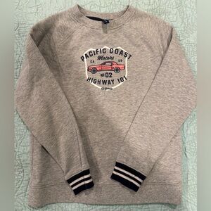 Janie and Jack Gray “Pacific Coast Motors” Crewneck Sweatshirt Boys Size 8